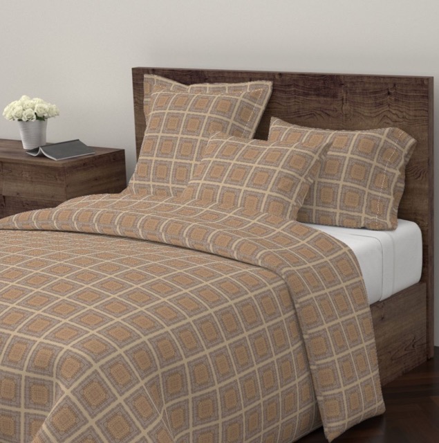 Brown Pattern Duvet Cover Gingezel at Roostery