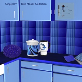 Staging blue stripe tile kitchen Gingezel at Zazzle.jpg