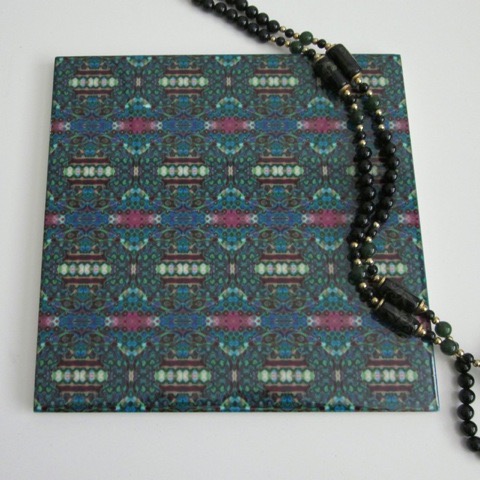 green mosaic tile by Gingezel at Zazzle.